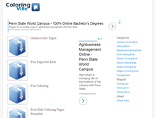 Tablet Screenshot of coloringville.com